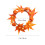 Artificial Maple Leaf Pumpkin Candle Ring Set of 4 2