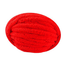 Red Chunky Wool Yarn for Crocheting and Arm Knitting