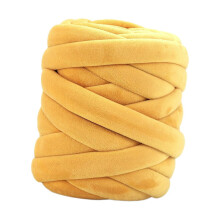 Yellow Chunky Tube Yarn 250g for DIY Blankets