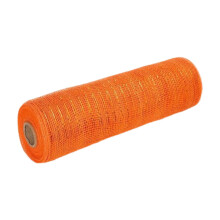 Orange mesh ribbon roll for wreath making, 10 in x 30 ft