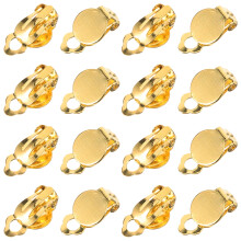 Ear Clips for Non-Pierced Ears Golden 10mm 20pcs