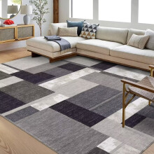 Modern Brown Area Rug for Bedroom 5' x 7' Low Pile Non-Slip