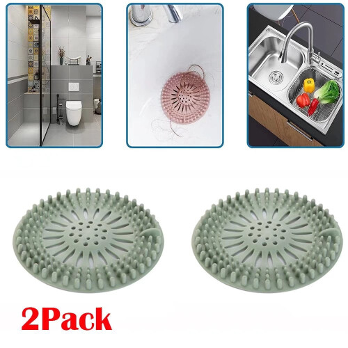 Drain Filter Silicone Shower Sink Cover 2 Pack