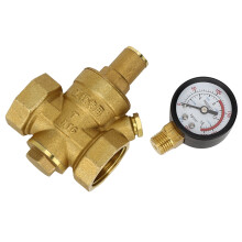 Brass Water Pressure Reducing Regulator DN25 with Gauge