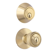 Miseno Buchanan Tulip Door Knob Set Brass Single Cylinder