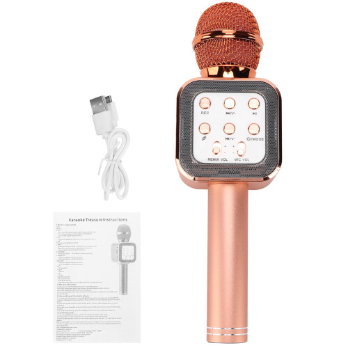 Portable Bluetooth Wireless Microphone Rose Gold 5W