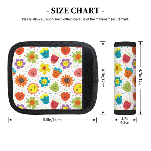 Luggage Handle Wraps Cartoon Flower 2 pcs 1