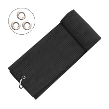 Microfiber Golf Towel with Carabiner Clip Waffle Texture 1