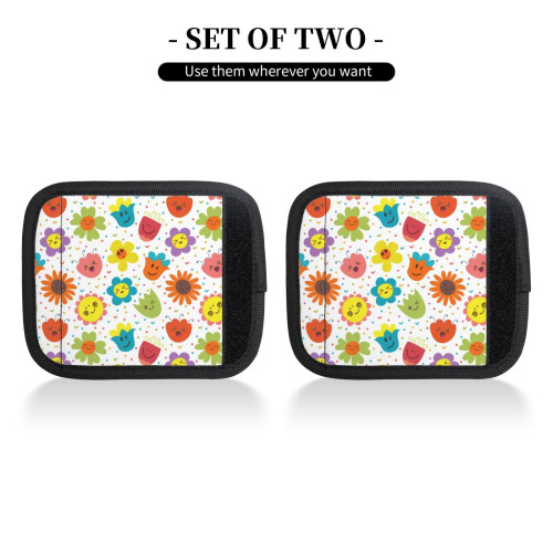 Luggage Handle Wraps Cartoon Flower 2 pcs 2