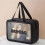 PVC Waterproof Translucent Cosmetic Bag Large Black 1