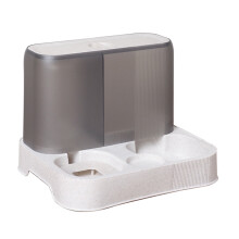 Pet Water and Food Bowl Double Compartment Moderate Capacity