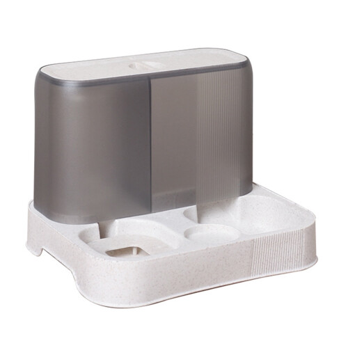 Pet Water and Food Bowl Double Compartment Moderate Capacity