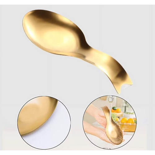Stainless Steel Spoon Rest Gold 1 Piece