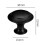 Black Round Mushroom Cabinet Knobs with Screws 12 Pcs 1