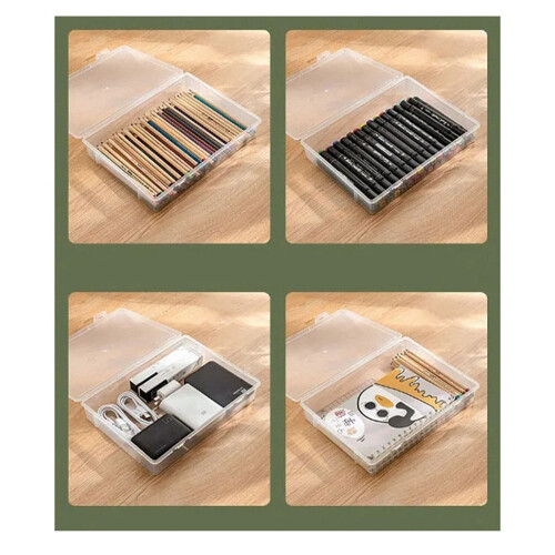 A4 organiser book transparent office file box 3 pcs 2