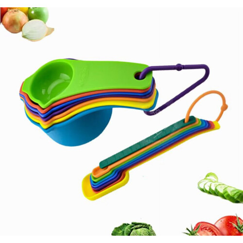 Measuring Cups and Spoons Set Plastic 15-Piece