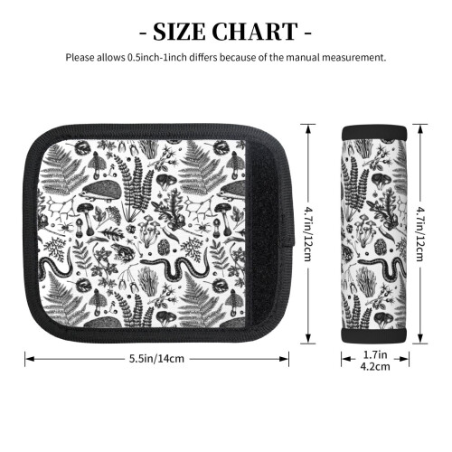 Luggage Handle Wraps Snake Mushroom Hedgehog 2 Pcs 1
