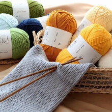 Huayishang woolen knitting yarn blue number 2
