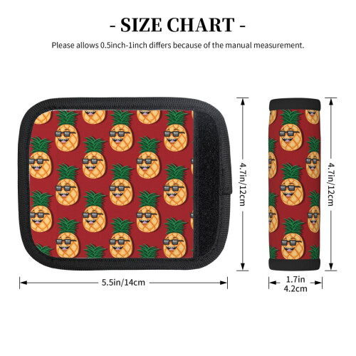 Pineapple Luggage Handle Wraps 2 pcs 1