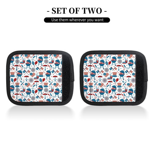 Luggage Handle Wraps Red White Blue 2 pcs 2