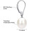 Sterling Silver Teardrop Pearl Drop Earrings White 6