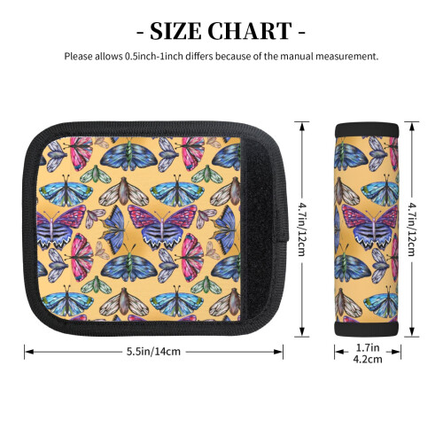 Luggage Handle Wraps Compatible with Butterfly 3 - 2 Pcs 1