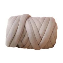 Chunky Tubular Yarn Gray 250g Washable Bulky Yarn for Arm