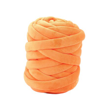 Orange Chunky Tube Yarn 250g for DIY Blankets and Throws