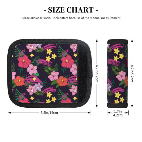 Luggage Handle Wraps Floral Design 2 pcs 1