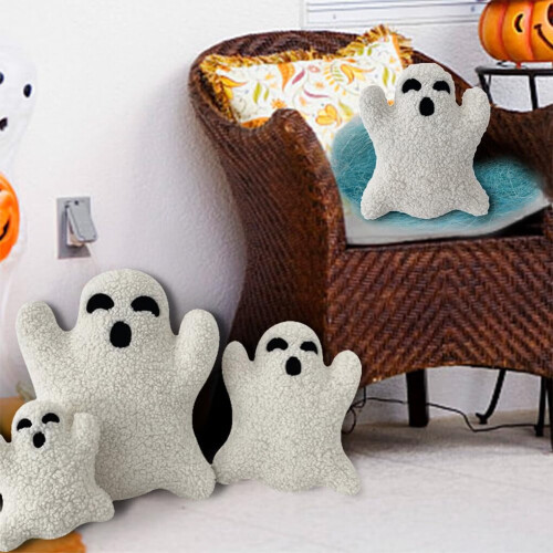 Ghost Pillow Halloween Decorative Plush Pillow White 20 cm 1