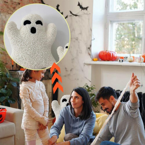 Ghost Pillow Halloween Decorative Plush Pillow White 20 cm 2