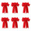 Red Wreath Bow Outdoor Decor 6 Pack 1