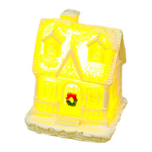Christmas Village Resin House with Warm Light 2.4x2x1.8 Inch