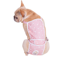 Hundblöja med justerbar upphängningshållare, tvättbara återanvändbara valp-sanitära trosor, husdjursunderkläder, blöjjumpsuits för tikar