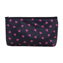 Red heart makeup bag travel toiletry case 1 piece