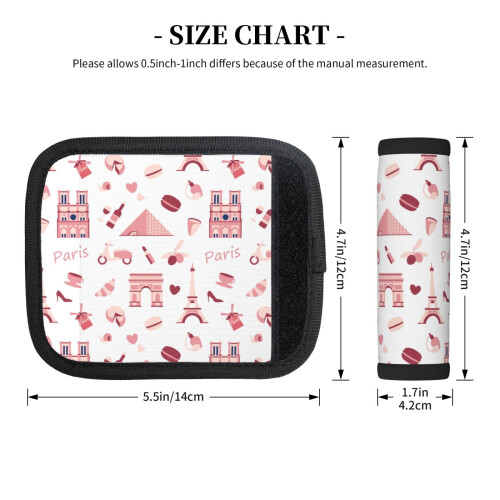 Luggage Handle Wraps Eiffel Tower Design 2 Pcs 1