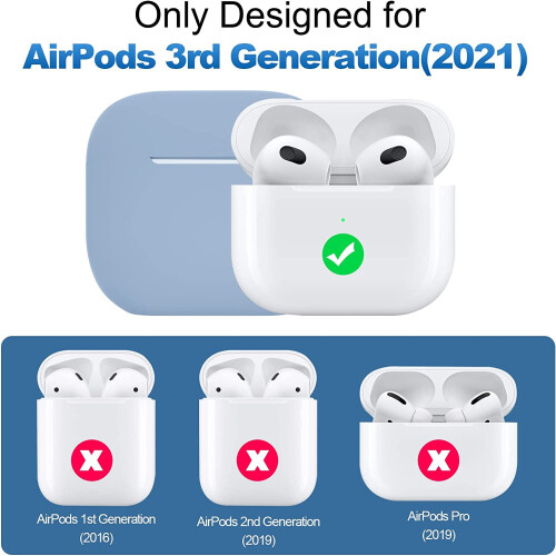 Silicone AirPods 3rd Gen Case Cover Light Blue 1
