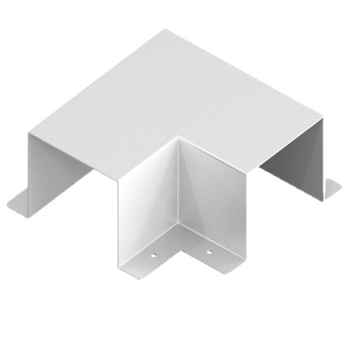 4" X 4" Metal Flat Elbow for  Set Cover, 90 Bend Protector for  Split AC Systems