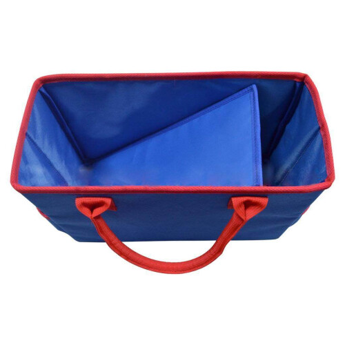 Craft storage tote bag for scrapbooking and sewing blue 2