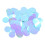 Iridescent Christmas Sequins with Hole 10g 16mm Blue 1