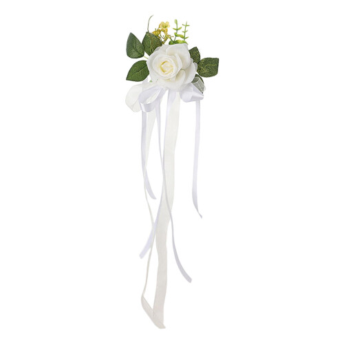Artificial PE Flower Arrangement for Chair Backs White