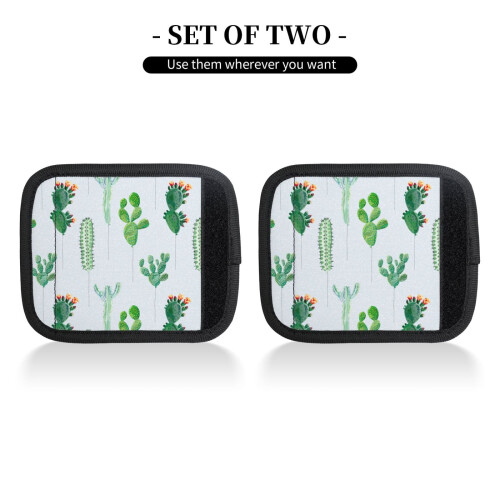 Luggage Handle Wraps Cactus Snowflake Design 2 Pack 2