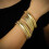 Gold Bangles Set for Women Textured Stackable 9-Piece 2