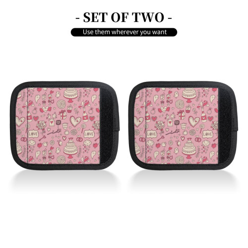Luggage Handle Wraps Love Design 2 pcs 2