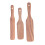 Teak Wooden Spurtles Set Natural 3-Piece 1