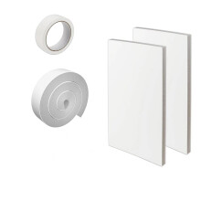 Window Air Conditioner Insulated Foam Panels,Surround Insulation Side Panel with Top Seal Strip Window AC Unit Indoor