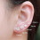 Gold CZ Stud Earrings Set for Multiple Piercings 7 Sizes 4