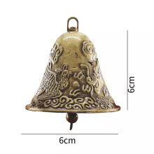 Antique-style brass animal bell set with horse, cow, sheep,