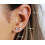 Gold CZ Stud Earrings Set for Multiple Piercings 7 Sizes 5