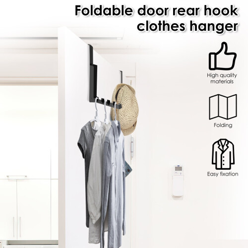 Foldable Over-Door Drying Rack with 4 Grooves and Sturdy 1